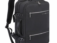 Laptop - rugzak - polyester - multifunctioneel - 43 x 30 x 15 cm. - zwart - afbeelding 1 van  6