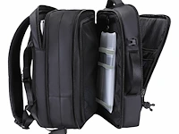 Laptop - rugzak - polyester - multifunctioneel - 43 x 30 x 15 cm. - zwart - afbeelding 6 van  6