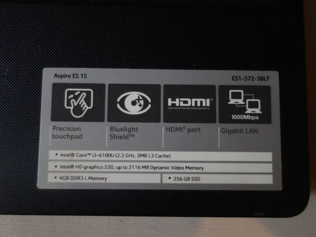 Laptop acer - afbeelding 3 van  4