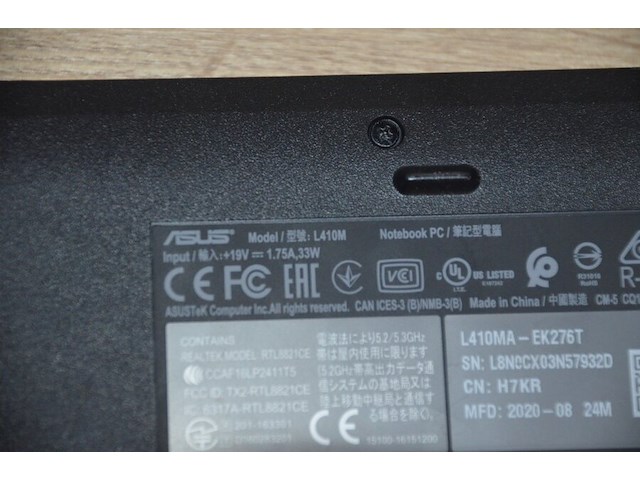 Laptop asus l410m intel pentium silver met lader (b397) - afbeelding 9 van  9