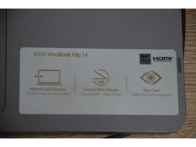 Laptop asus vivobook flip 14 tp401m intel pentium met lader (b397) - afbeelding 5 van  7