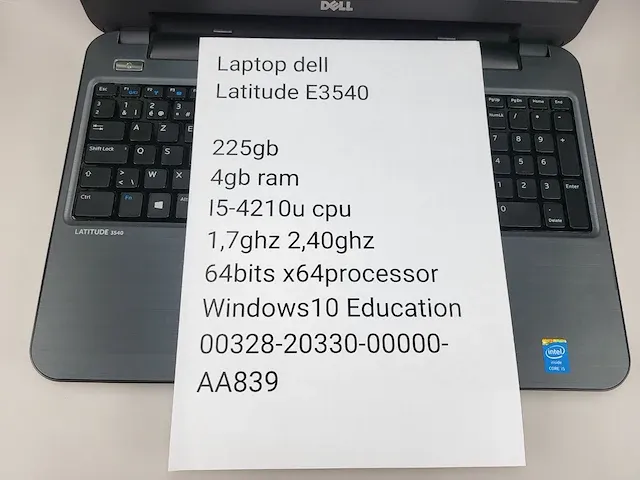 Laptop dell latitude e3540 - afbeelding 3 van  4