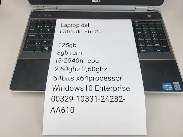 Laptop dell latitude e6520 - afbeelding 3 van  4