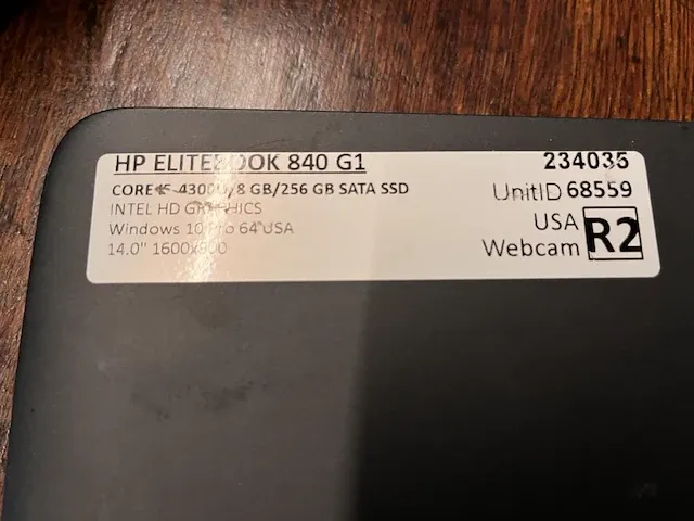 Laptop hp elitebook 840 g1 - afbeelding 7 van  8