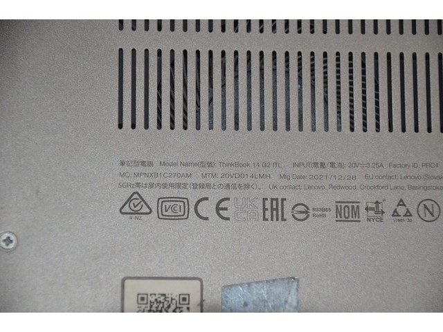 Laptop lenovo thinkbook 14g2 itl intel core i5 met lader (b400) - afbeelding 6 van  6