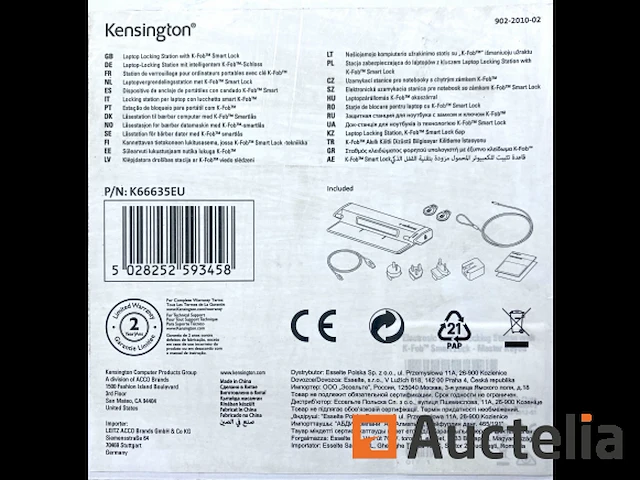 Laptop locking station kensington met intelligent k-fob™ lock 5st - afbeelding 2 van  12