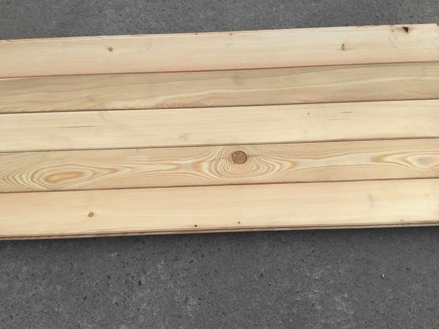 Lariks planchetten 3650 x 145 x 14 mm ( 140 x ) - afbeelding 3 van  6