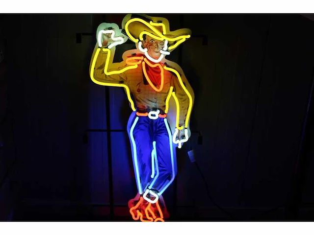 Las vegas vic cowboy neon sign verlichting - afbeelding 1 van  3