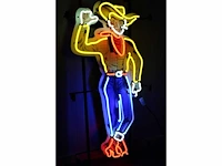 Las vegas vic cowboy neon sign verlichting - afbeelding 3 van  3