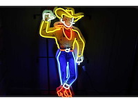 Las vegas vic cowboy neon sign verlichting - afbeelding 1 van  3