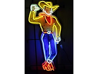 Las vegas vic cowboy neon sign verlichting - afbeelding 2 van  3