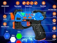 Laser-tag wapens met vesten, set van 4 - afbeelding 4 van  5