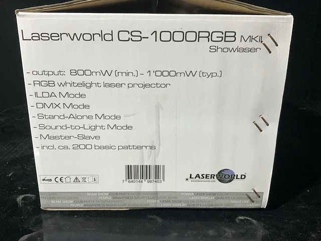 Laserworld cs-1000 rgb mk ii laser - afbeelding 5 van  5