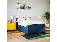 Lattenbodem met matras blauw 160x200 cm stof - levering enkel in belgië