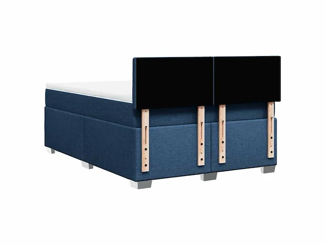 Lattenbodem met matras blauw 160x200 cm stof - levering enkel in belgië - afbeelding 6 van  8