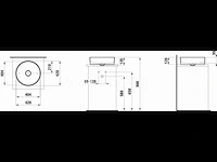 Laufen kartell - waskom 75x35 cm, diameter 42 cm, saphirkeramik, wit (nr. 15-11) - afbeelding 3 van  3