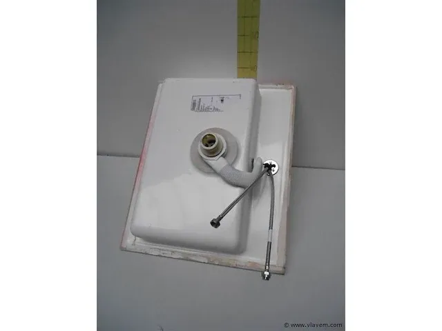 Lavabo keramich 60x50x15 inck kraanwerk - afbeelding 2 van  2