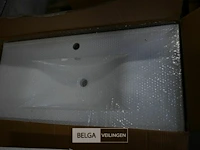 Lavabo steen-keramiek l100xb46 cm wit - afbeelding 1 van  1