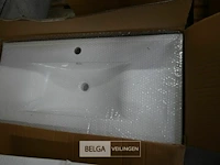 Lavabo steen-keramiek l100xb46 cm wit - afbeelding 1 van  1