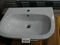 Lavabo steen-keramiek l60xb46 cm wit - afbeelding 1 van  1