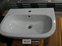 Lavabo steen-keramiek l60xb46 cm wit - afbeelding 1 van  1