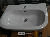 Lavabo steen-keramiek l60xb46 cm wit - afbeelding 1 van  1