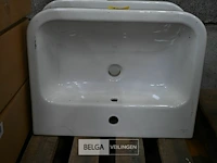 Lavabo steen-keramiek l60xb47 cm wit - afbeelding 1 van  1