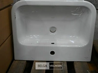 Lavabo steen-keramiek l60xb47 cm wit - afbeelding 1 van  1