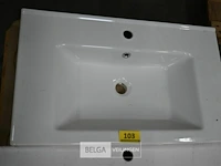 Lavabo steen-keramiek l75xb45 cm wit - afbeelding 1 van  1