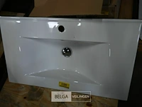 Lavabo steen-keramiek l82xb46 cm wit - afbeelding 1 van  1