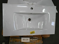 Lavabo steen-keramiek l82xb46 cm wit - afbeelding 1 van  1
