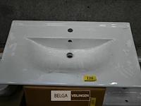 Lavabo steen-keramiek l85xb50 cm wit - afbeelding 1 van  1