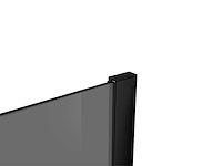 Lavinno - 120 bb - inloopdouche - rookglas - zwart mat profiel - afbeelding 3 van  5
