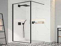 Lavinno - 90 bcf - inloopdouche met mat zwart frame - afbeelding 1 van  4