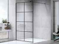 Lavinno - 90 kare - inloopdouche met mat zwart frame - afbeelding 1 van  6