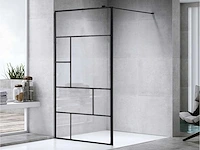 Lavinno - design 90 - inloopdouche met mat zwart frame - afbeelding 1 van  5
