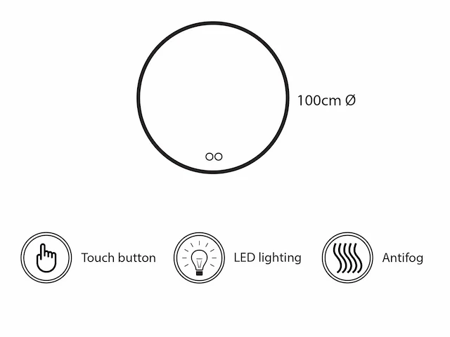 Lavinno - led 100 - rond led spiegel - afbeelding 3 van  8