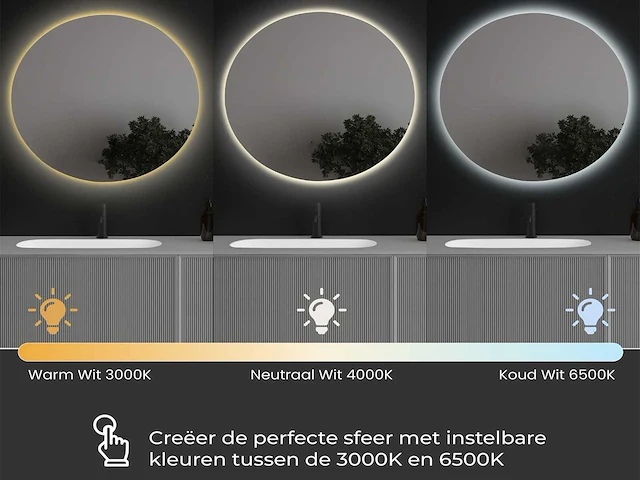 Lavinno - led 100 - rond led spiegel - afbeelding 8 van  8