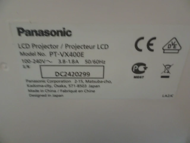 Lcd projector panasonic - afbeelding 3 van  3