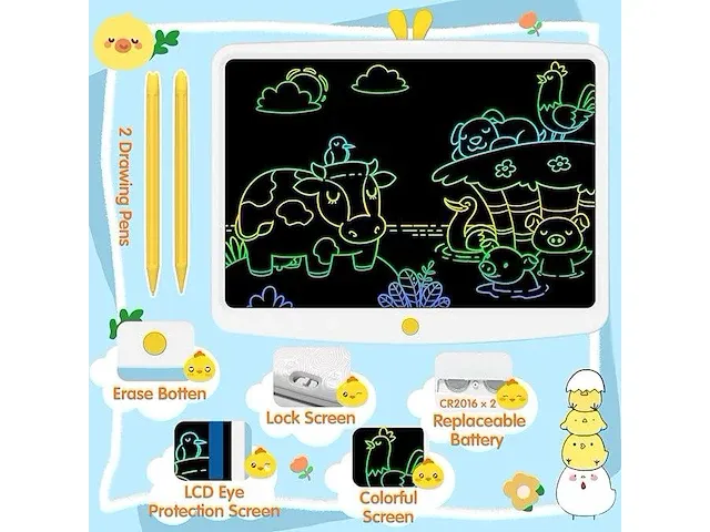 Lcd-tekenbord schrijfbord - afbeelding 2 van  4