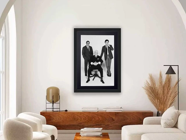 Le clan des siciliens (1969) - alain delon & jean gabin & lino ventura. - fine art photography - luxe houten lijst 70x50 cm - gelimiteerde oplage van 30 stuks - afbeelding 7 van  8