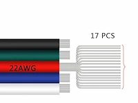 Leadtops 10 m rgbw 5-pins uitbreidingskabel - afbeelding 2 van  4