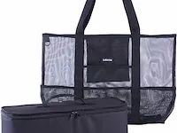 Leberna grote mesh strandtas - afbeelding 4 van  4