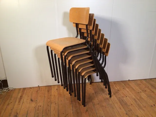 Lecluyse la toupie schoolstoelen (8x) - afbeelding 1 van  7