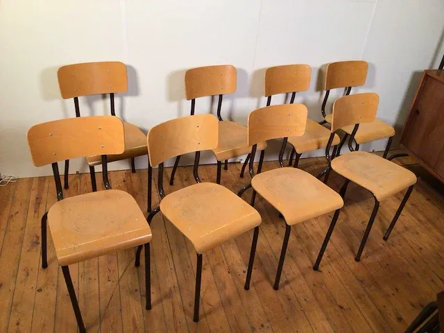 Lecluyse la toupie schoolstoelen (8x) - afbeelding 7 van  7