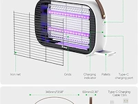 Led accu buzbug zapper buiten/binnen bruin - afbeelding 3 van  4