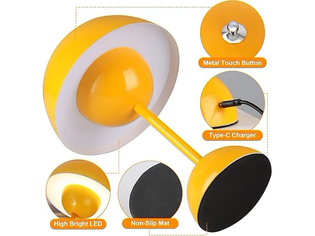 Led accu tafellamp wit - afbeelding 4 van  5