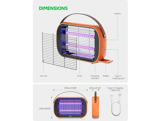 Led bug zapper outdoor/indoor - afbeelding 3 van  3