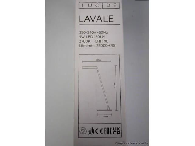 Led bureaulamp lucide lavale - afbeelding 2 van  3