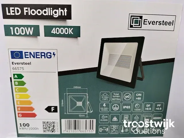 Led floodlight 100 watt - afbeelding 2 van  5